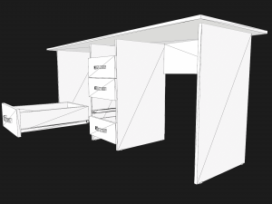 old desk Modelo 3D