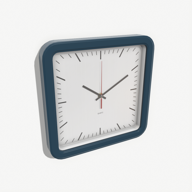 wall clock 3D 모델 .c4d .max .obj .3ds .fbx .stl .blend 