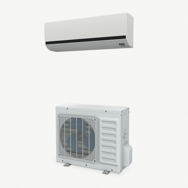 air conditioner 3D Model .c4d .max .obj .3ds .fbx .stl .blend 