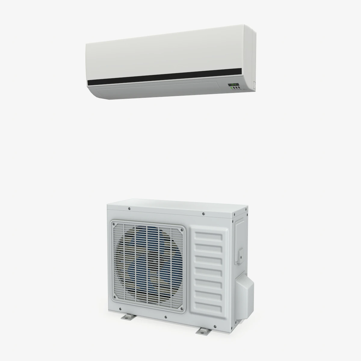air conditioner 3D Model .c4d .max .obj .3ds .fbx .stl .blend