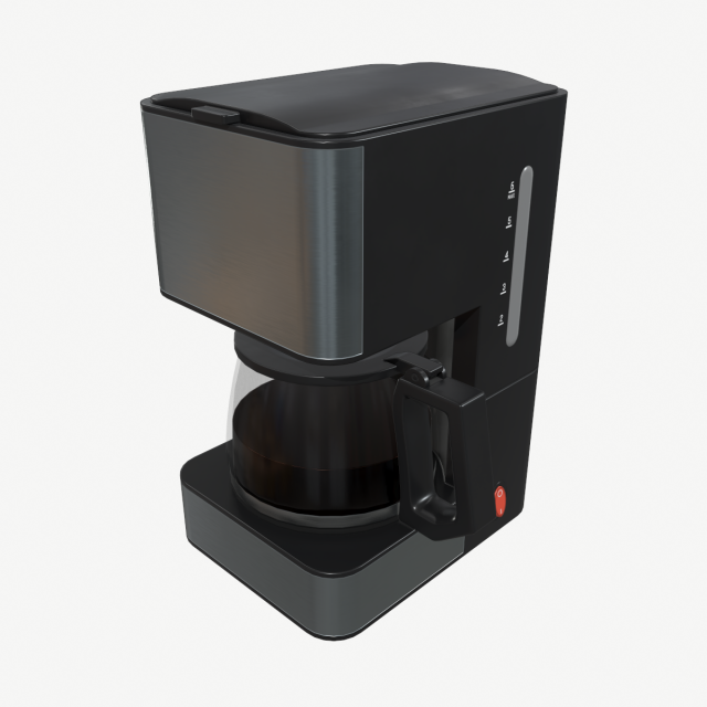 coffee maker 3D Модель .c4d .max .obj .3ds .fbx .stl .blend 