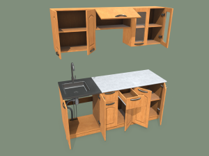 kitchen set 3D 모델