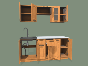 kitchen set 3D 모델