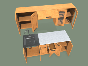 kitchen set 3D 모델