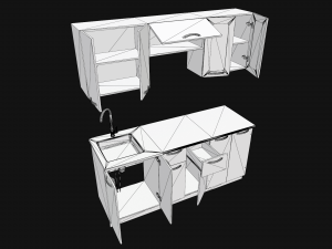 kitchen set 3D 모델