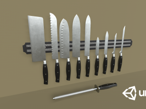 kitchen knife set 3Dモデル