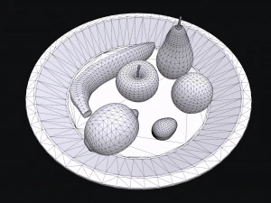 fruit ingesteld 3D Model
