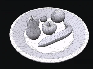 fruit ingesteld 3D Model