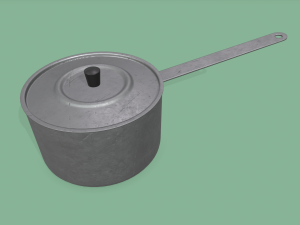 kitchen pots and pans Modello 3D