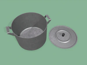 kitchen pots and pans 3D Model