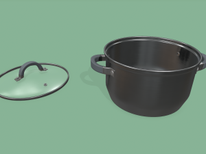 kitchen pots and pans Modello 3D