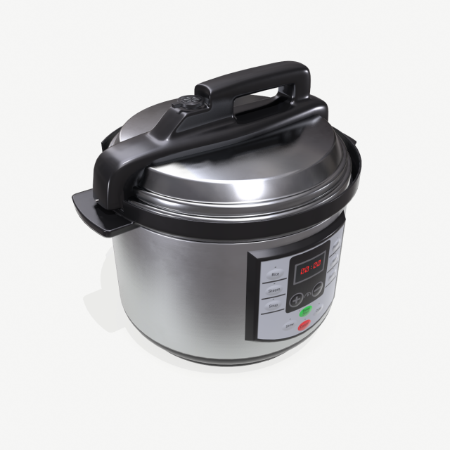 pressure cooker Model 3D .c4d .max .obj .3ds .fbx .stl .blend 
