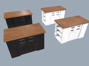 kitchen island Modelo 3D