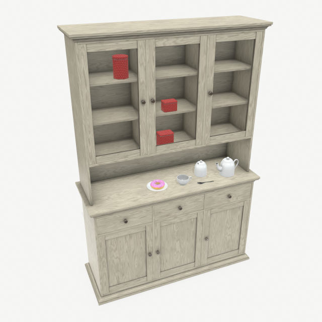 cupboard 3D Model .c4d .max .obj .3ds .fbx .stl .blend 