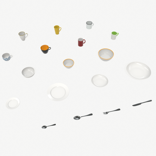 tableware Model 3D .c4d .max .obj .3ds .fbx .stl .blend 