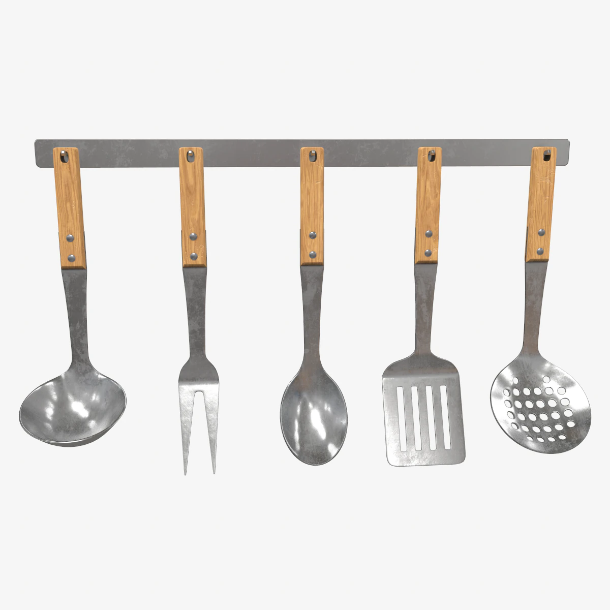 kitchen utensils 3D Model .c4d .max .obj .3ds .fbx .stl .blend