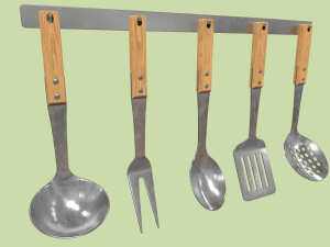 kitchen utensils Modelo 3D