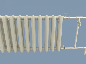 radiators with modular pipes 3D Model