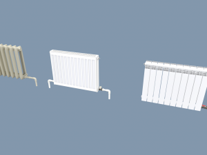 radiators with modular pipes 3D Model