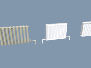 radiators with modular pipes 3D Model