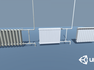 radiators with modular pipes 3D Model