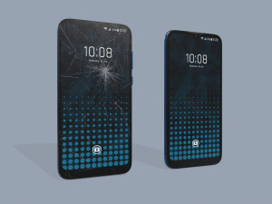 smartphone clean and damaged Modelo 3D