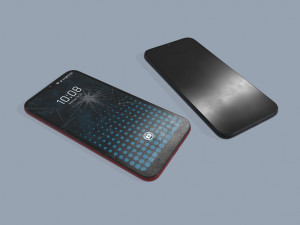 smartphone clean and damaged Modelo 3D