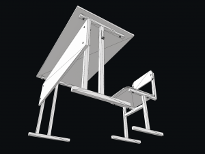 school desk and chair 3D Model