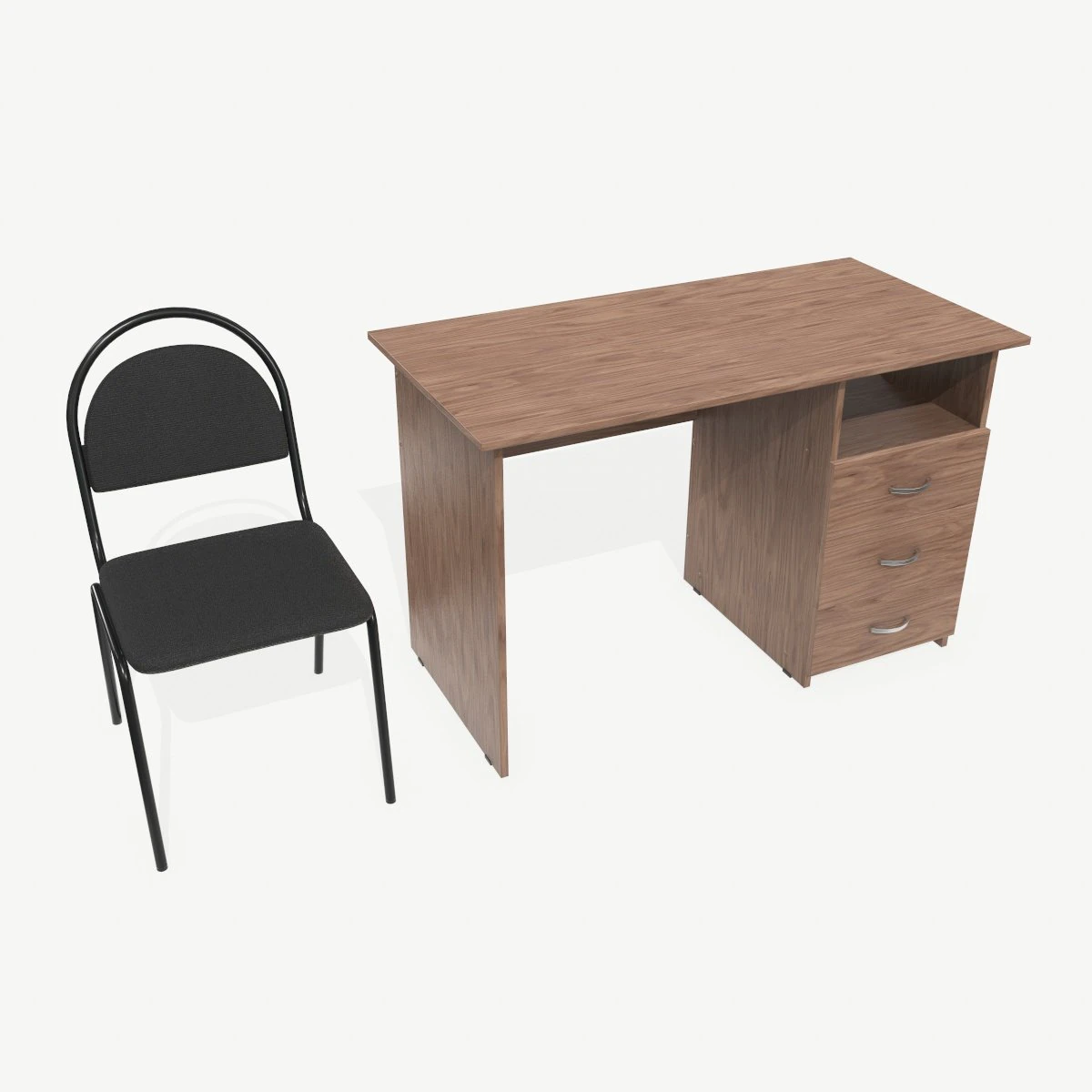 desk and chair 3D Model .c4d .max .obj .3ds .fbx .stl .blend 