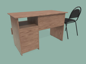 desk and chair Modelo 3D