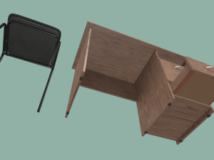 desk and chair Modelo 3D