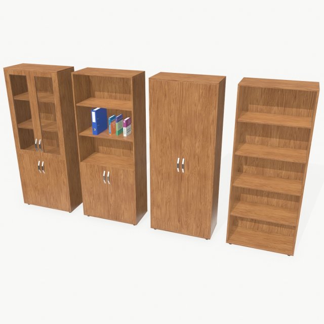 bookcases 3D 模型 .c4d .max .obj .3ds .fbx .stl .blend 