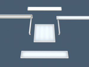 classroom fluorescent lamps 3D Модель