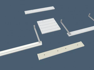 classroom fluorescent lamps 3D Model