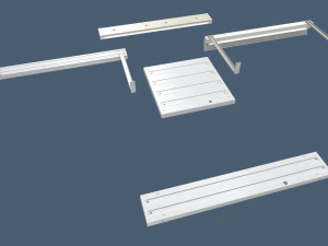 classroom fluorescent lamps 3D Model