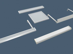 classroom fluorescent lamps 3D Model