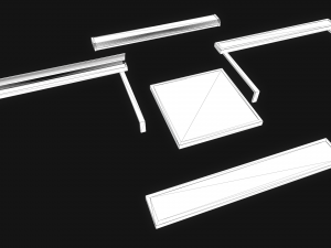 classroom fluorescent lamps 3D Модель