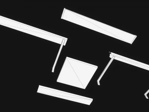 classroom fluorescent lamps 3D Model