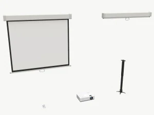 projekt&ouml;r ve ekran 3D Model