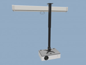 projector and screen 3D Model