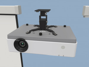 projector and screen 3D Model