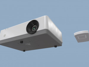 projector and screen 3D Model