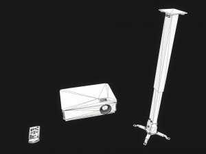 projector and screen 3D Model