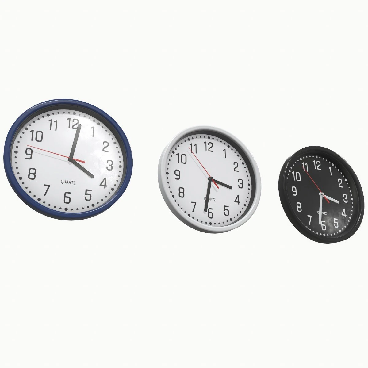wall clock 3D Model .c4d .max .obj .3ds .fbx .stl .blend 