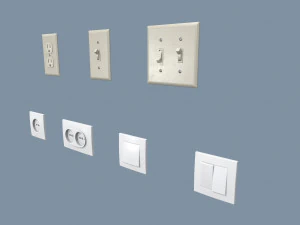electrical switches and outlets 3D Model
