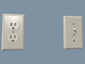 electrical switches and outlets 3D Model