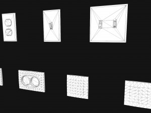 electrical switches and outlets 3D Model