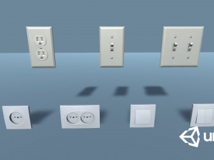 electrical switches and outlets 3D Model