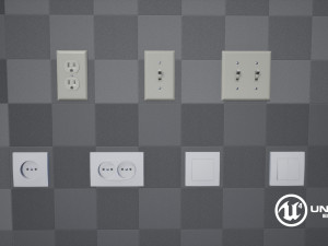 electrical switches and outlets 3D Model