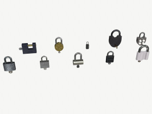 padlocks pack 3D Model